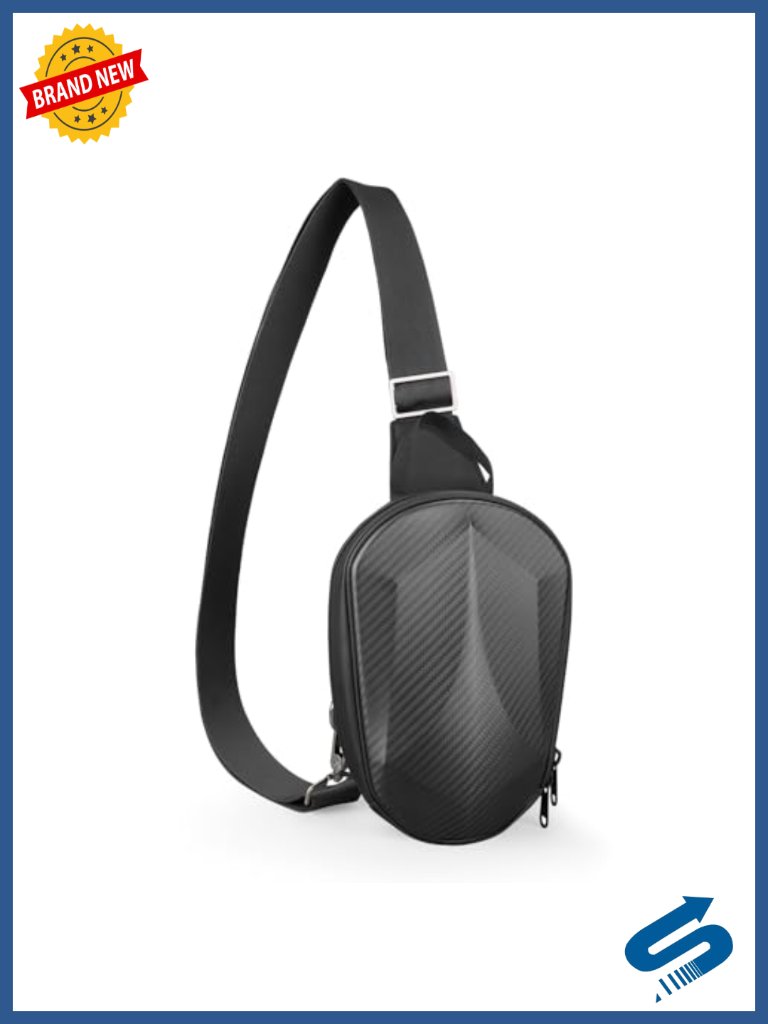 Carbon Fiber Mini Sling Bag Hard Shell Crossbody Edc Chest Pack Travel Shoulder